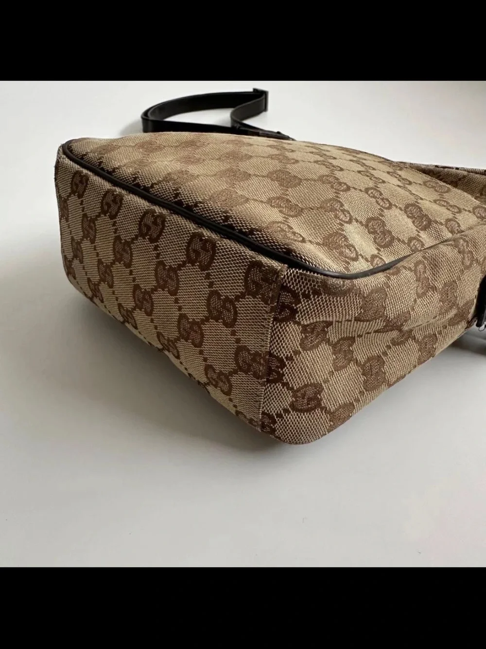 Gucci Tan/Brown GG Monogram Messenger Bag